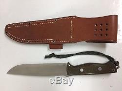 BARK RIVER KNIVES BRAVO 2 (A-2) WithGREEN CANVAS MICARTA HANDLE & LEATHER SHEATH