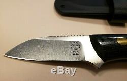 BOB DOZIER ARKANSAS MADE KNIVES Model K-62 Small Evo Sheepsfoot Knife + Sheath