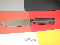 BOHLER N690 STEEL hunting knife, full tang, 61 HRC TESTED, with sheath