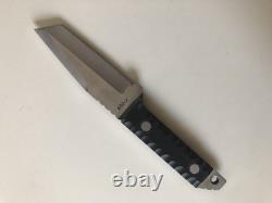 BROCK Combat Options Tanto Fixed Blade Knife Black G10 with Kydex Sheath