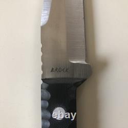 BROCK Combat Options Tanto Fixed Blade Knife Black G10 with Kydex Sheath