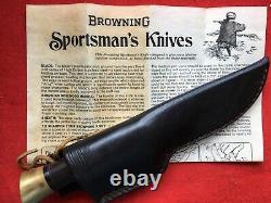 BROWNING OEM MODEL 4018 SPORTMAN'S KNIFE WithBOX/PAPER/SHEATH-U. S. A. MORGAN, UTAH