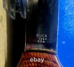 BUCK 106 Hunting Hatchet Axe rosewood handle & Black Leather sheath RARE Pre1986