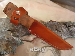 Buck 119 Custom Real Stag Western Hunting Knife With Sheath Unsharpened S. Reed