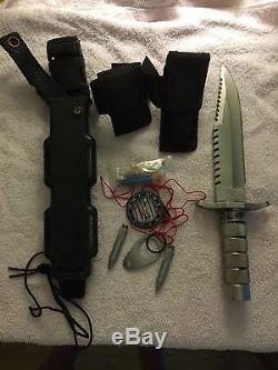 BUCK 184 Buckmaster Knife with Sheath, Pouch, and Hardware