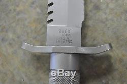 BUCK BUCKMASTER 184 Survival Hunting Knife with Spikes, Sheath NICE
