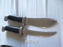 BUCK KNIFE Set #115 103 & 118 Original Sheath Fixed Blade Skinner Hunting