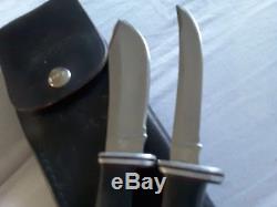 BUCK KNIFE Set #115 103 & 118 Original Sheath Fixed Blade Skinner Hunting