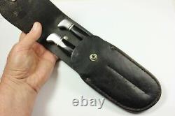 BUCK U. S. A. #104 Twin Knife Matched Set with Double Leather Sheath REDUCED