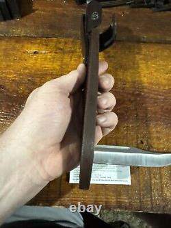 BUCK USA 2016 120 BRASS COCOBOLO WOOD HANDLES HUNTING KNIFE. Excellent