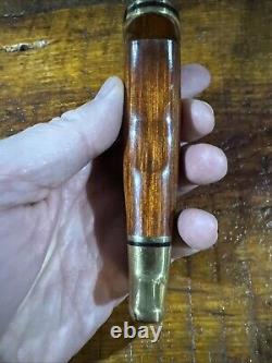 BUCK USA 2016 120 BRASS COCOBOLO WOOD HANDLES HUNTING KNIFE. Excellent