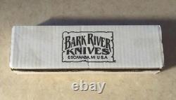 Bark River Bushcrafter CPM 3V withNatural Curly Maple Wood/Red Liner handle