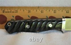 Bark River Gameskeeper Hunting Knife Black Impala Scales Better Than New