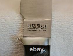 Bark River Gameskeeper Hunting Knife Black Impala Scales Better Than New