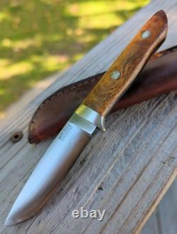 Bark River Knife & Tool Mountaineer Prototype Barn Era Bark River MI Amboyna Bur
