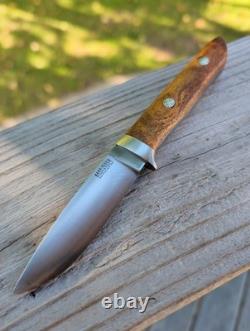 Bark River Knife & Tool Mountaineer Prototype Barn Era Bark River MI Amboyna Bur
