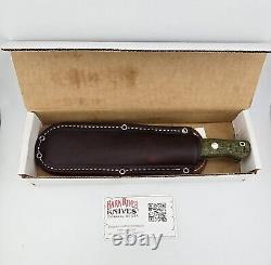 Bark River Knives Bravo 1.25 Fixed Blade Knife Evergreen Micarta CPM 3V Sheath