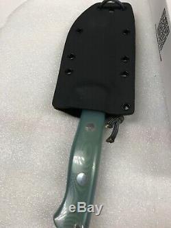 Bark River Knives Bravo 1 USMC Field Ghost Green Jade G10 Blue Liners kydex