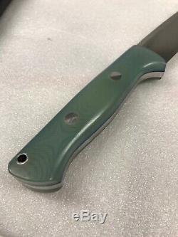 Bark River Knives Bravo 1 USMC Field Ghost Green Jade G10 Blue Liners kydex