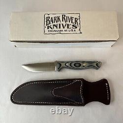 Bark River Knives Gunny S35VN Midnite Tiger G-10 WithEEP Protected Leather Sheath