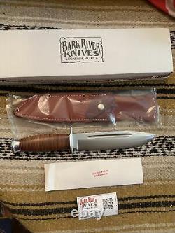 Bark River Knives Teddy II A-2 Stacked Leather, Historical Series, Bowie Hunting