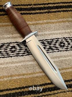 Bark River Knives Teddy II A-2 Stacked Leather, Historical Series, Bowie Hunting