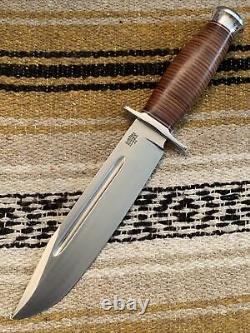 Bark River Knives Teddy II A-2 Stacked Leather, Historical Series, Bowie Hunting
