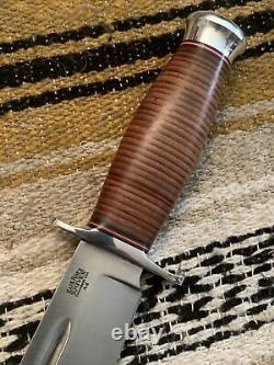 Bark River Knives Teddy II A-2 Stacked Leather, Historical Series, Bowie Hunting