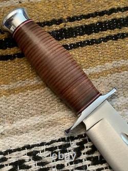 Bark River Knives Teddy II A-2 Stacked Leather, Historical Series, Bowie Hunting