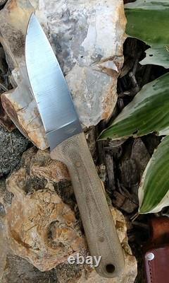 Battle Horse Knives EDC BHK Knives. 01 Steel With Leather Sheath