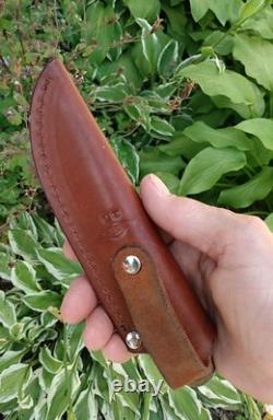 Battle Horse Knives EDC BHK Knives. 01 Steel With Leather Sheath