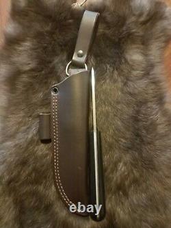 Battle horse knives, Woodsman Pro, O1, upgraded leather sheath, lightly used