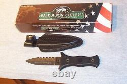 Bear & Son Boot Knife Double Edge Dagger With Sheath Never Used Made In The USA