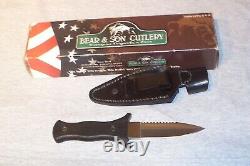 Bear & Son Boot Knife Double Edge Dagger With Sheath Never Used Made In The USA