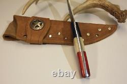 Beautiful Custom TEXAS TORNADO Knife and Sheath. NICE