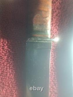 Beautiful Fighting Sea Bees Vintage Western L71 USA Fixed Blade Fighting Knife