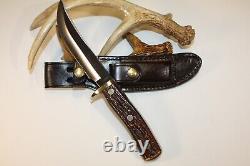 Beautiful RARE VTG SCHRADE # 165UH -UNCLE HENRY Knife and Sheath. USA
