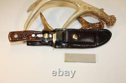 Beautiful RARE VTG SCHRADE # 165UH -UNCLE HENRY Knife and Sheath. USA