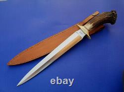 Beautiful Vintage Jimmy Lile Arkansas Maker Custom Toothpick Knife, Crown Stag