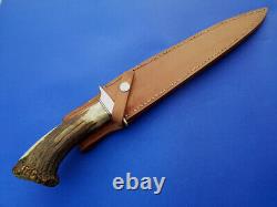 Beautiful Vintage Jimmy Lile Arkansas Maker Custom Toothpick Knife, Crown Stag