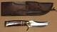 Beautiful vintage Dan Harrison custom made hunting knife & sheath