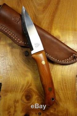 Ben Orford Shaving Sharp Drop Point Bushcraft Hunting Knife Scandi Grind +Sheath