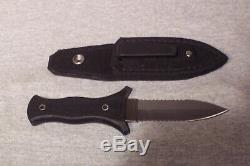 Bench Mark Boot Knife Double Edge Dagger With Sheath Never Used Made In The USA