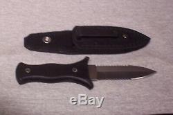 Bench Mark Boot Knife Double Edge Dagger With Sheath Never Used Made In The USA