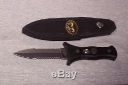 Bench Mark Boot Knife Double Edge Dagger With Sheath Never Used Made In The USA