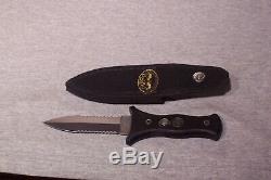 Bench Mark Boot Knife Double Edge Dagger With Sheath Never Used Made In The USA