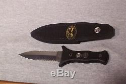 Bench Mark Boot Knife Double Edge Dagger With Sheath Never Used Made In The USA