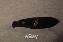 Bench Mark Boot Knife Double Edge Dagger With Sheath Never Used Made In The USA