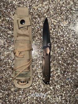 Benchmade 140BKSN Nimravus 4.5 Blade, Coyote Aluminum Handles, Coyote Sheath
