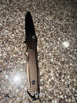 Benchmade 140BKSN Nimravus 4.5 Blade, Coyote Aluminum Handles, Coyote Sheath